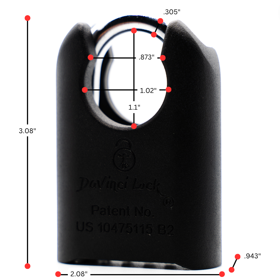 DaVinci Lock - High Collar Lock - Black - 10 Pack