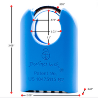 DaVinci Lock - High Collar Lock - Blue - 10 Pack