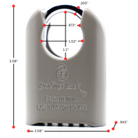 DaVinci Lock - High Collar Lock - Gray - 10 Pack