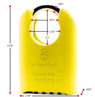 DaVinci Lock - High Collar Lock - Yellow - 10 Pack