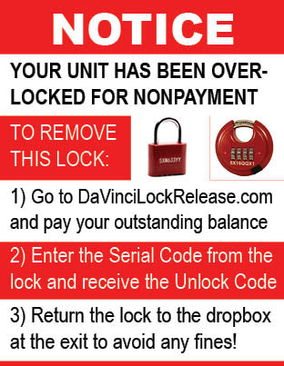 Sign Overlock - DaVinci Lock Release - Red Locks (10 Signs)